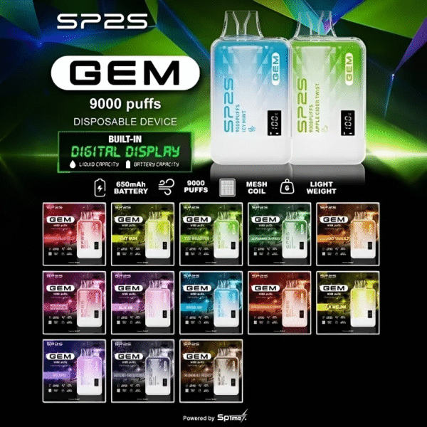 SP2S GEM拋棄式電子煙思博瑞一次性9000口-冰薄荷：圖片 2